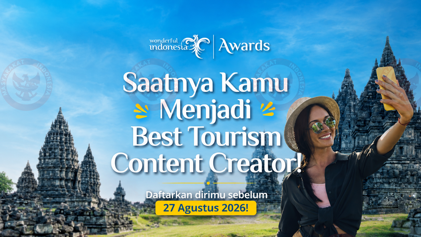 El Ministerio de Turismo abre las inscripciones para el premio al «Mejor Creador de Contenido Turístico» en los Wonderful Indonesia Awards 2026